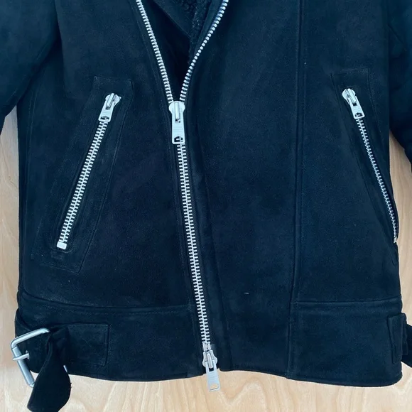 AllSaints Men's Shearling Jacket - Picture 4 of 8